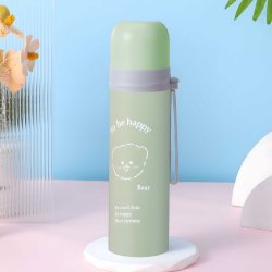 M073C (ALEJA3)  TERMOS STALOWY PRÓŻNIOWY TERMICZNY KUBEK BIDON 500ML 0,5L NA KAWĘ XXL O976-3 ZIELONY