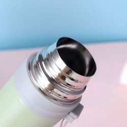 M073C (ALEJA3)  TERMOS STALOWY PRÓŻNIOWY TERMICZNY KUBEK BIDON 500ML 0,5L NA KAWĘ XXL O976-3 ZIELONY