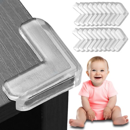 N138 SILIKONOWE ZABEZPIECZNIA OSŁONKI DO NAROŻNIKÓW MEBLI NAKŁADKI 20 SZT ZESTAW - O807