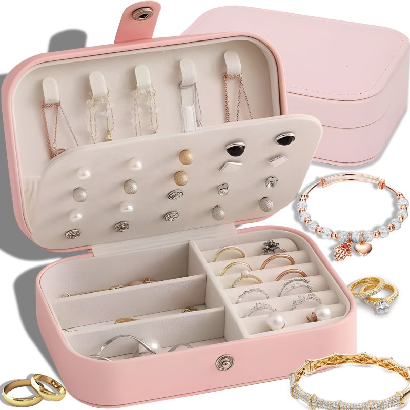 N040 SZKATUŁKA PUDEŁKO NA BIŻUTERIĘ KUFEREK ORGANIZER ELEGANCKI ETUI KASETKA - U109