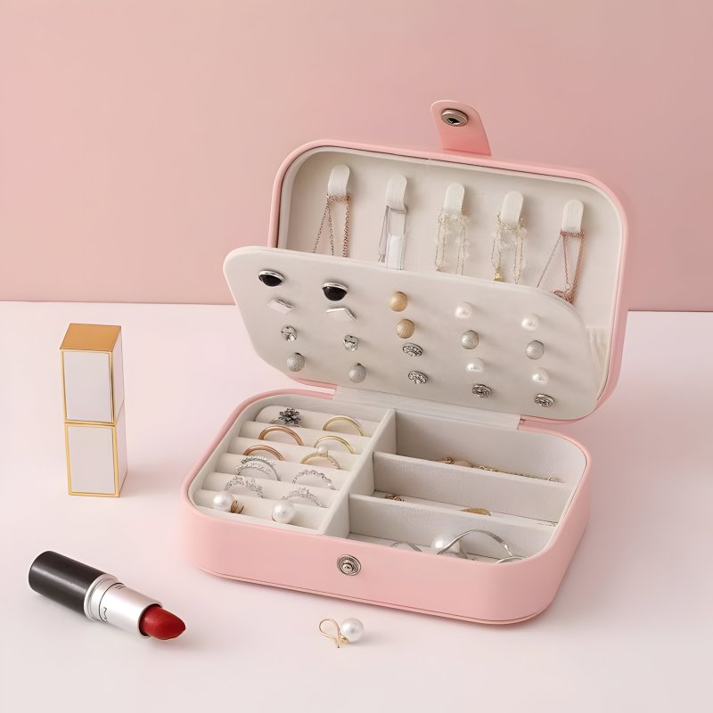 N040 SZKATUŁKA PUDEŁKO NA BIŻUTERIĘ KUFEREK ORGANIZER ELEGANCKI ETUI KASETKA - U109