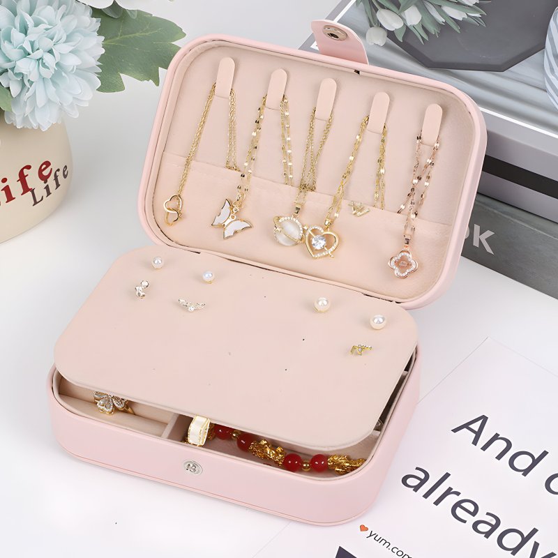 N040 SZKATUŁKA PUDEŁKO NA BIŻUTERIĘ KUFEREK ORGANIZER ELEGANCKI ETUI KASETKA - U109