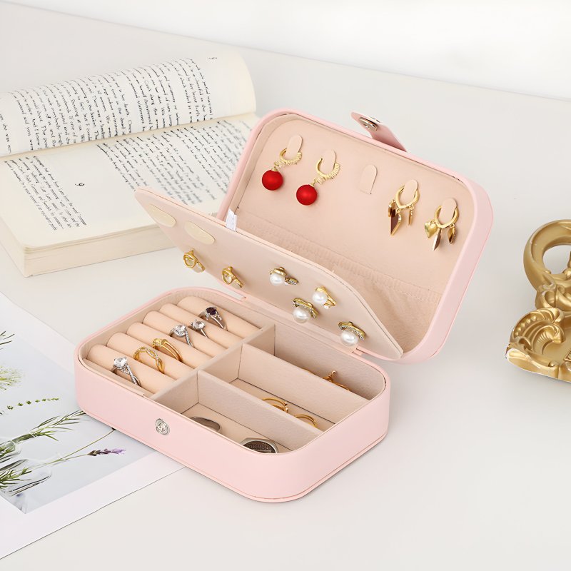 N040 SZKATUŁKA PUDEŁKO NA BIŻUTERIĘ KUFEREK ORGANIZER ELEGANCKI ETUI KASETKA - U109