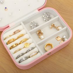 N040 SZKATUŁKA PUDEŁKO NA BIŻUTERIĘ KUFEREK ORGANIZER ELEGANCKI ETUI KASETKA - U109