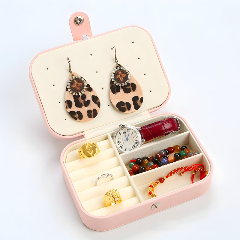 N040 SZKATUŁKA PUDEŁKO NA BIŻUTERIĘ KUFEREK ORGANIZER ELEGANCKI ETUI KASETKA - U109