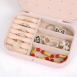 N040 SZKATUŁKA PUDEŁKO NA BIŻUTERIĘ KUFEREK ORGANIZER ELEGANCKI ETUI KASETKA - U109