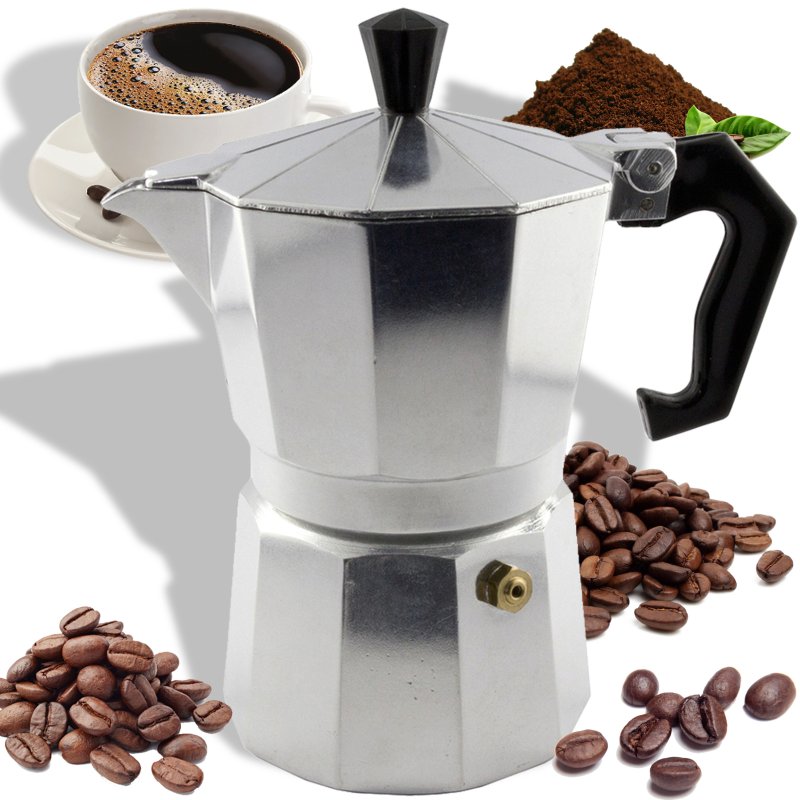 M004B    KAWIARKA ALUMINIOWA ZAPARZACZ EKSPRES DO KAWY ESPRESSO 600ML PŁYTA GAZ O135
