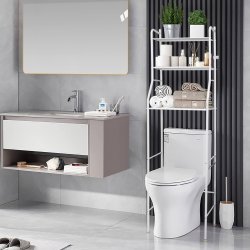 M005C   REGAŁ ŁAZIENKOWY SZAFKA 3 PÓŁKI PÓŁKA STOJAK NAD WC TOALETĘ SEDES SZAFA  -O1010