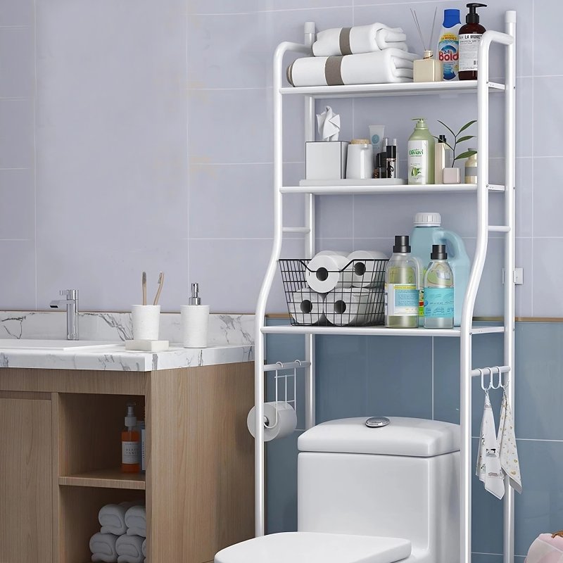 M005C   REGAŁ ŁAZIENKOWY SZAFKA 3 PÓŁKI PÓŁKA STOJAK NAD WC TOALETĘ SEDES SZAFA  -O1010