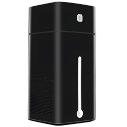 M002E   NAWILŻACZ POWIETRZA DYFUZOR ZAPACHOWY AROMATERAPIA LAMPKA LED CZARNY  -E685 CZARNY