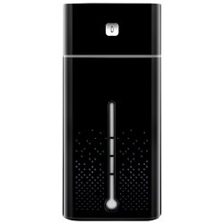 M002E   NAWILŻACZ POWIETRZA DYFUZOR ZAPACHOWY AROMATERAPIA LAMPKA LED CZARNY  -E685 CZARNY