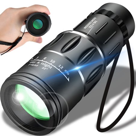 M000   MONOKULAR LUNETA LORNETKA BAK-4 NOC DZIEŃ 16x52 MYŚLIWSKA TELESKOP ETUI  - S050