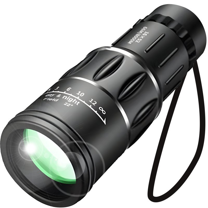 M000   MONOKULAR LUNETA LORNETKA BAK-4 NOC DZIEŃ 16x52 MYŚLIWSKA TELESKOP ETUI  - S050
