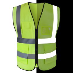 M002F   KAMIZELKA ODBLASKOWA OSTRZEGAWCZA ŻÓŁTA DROGOWA NA ROWER UNIWERSALNA BHP - O497