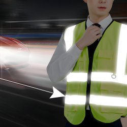 M002F   KAMIZELKA ODBLASKOWA OSTRZEGAWCZA ŻÓŁTA DROGOWA NA ROWER UNIWERSALNA BHP - O497