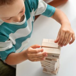 M002D DREWNIANA WIEŻA CHWIEJĄCA UKŁADANKA GRA ZRĘCZNOŚCIOWA TOWARZYSKA 54 KLOCKI  - D101
