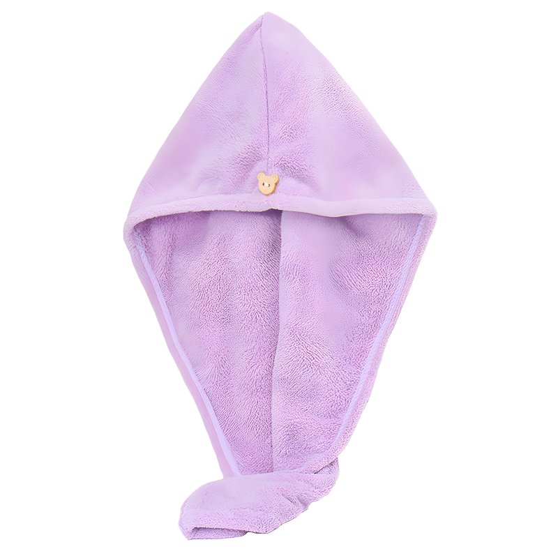 M000   RĘCZNIK NA GŁOWĘ DO WŁOSÓW TURBAN SZYBKOSCHNĄCY XL -O528-1 Fiolet