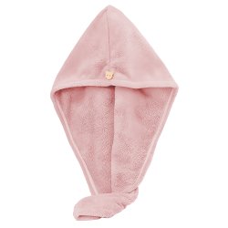 M000   RĘCZNIK NA GŁOWĘ DO WŁOSÓW TURBAN SZYBKOSCHNĄCY XL -O528-2 Różowy