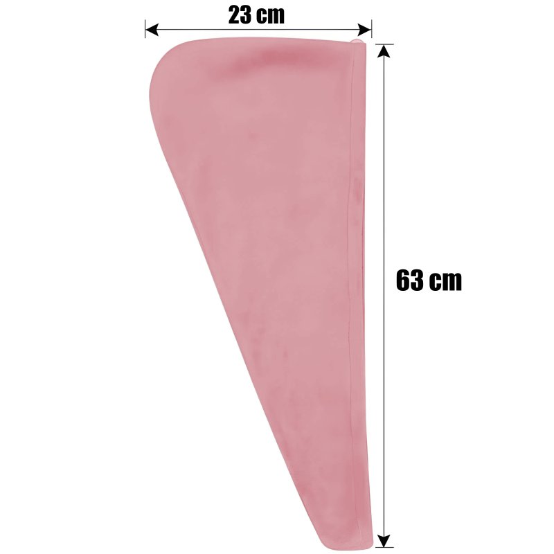 M000   RĘCZNIK NA GŁOWĘ DO WŁOSÓW TURBAN SZYBKOSCHNĄCY XL -O528-2 Różowy