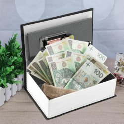 M003C    SEJF KSIĄŻKA NA PIENIĄDZE KASETKA METALOWA DUŻA XXL -O182-1 DUŻA