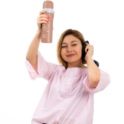 M054D (ALEJA2) TERMOS STALOWY PRÓŻNIOWY TERMICZNY KUBEK BIDON 500ML 0,5L NA KAWĘ XXL O976-1 BRĄZOWY