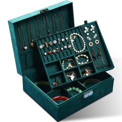 M015F (Aleja1) Z002D SZKATUŁKA NA BIŻUTERIĘ ZEGARKI ORGANIZER PUDEŁKO ELEGANCKI KUFEREK POJEMNY - U133-1