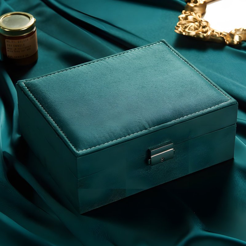 M015F (Aleja1) Z002D SZKATUŁKA NA BIŻUTERIĘ ZEGARKI ORGANIZER PUDEŁKO ELEGANCKI KUFEREK POJEMNY - U133-1